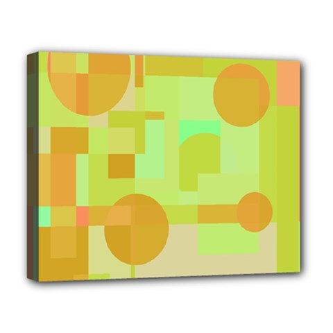 Green And Orange Decorative Design Deluxe Canvas 20  X 16  