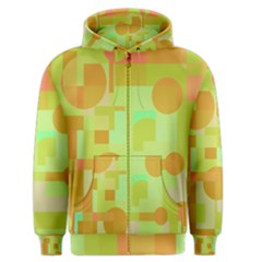 Green And Orange Decorative Design Men s Zipper Hoodie by Valentinaart