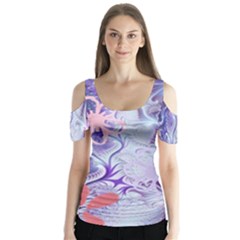 16 - 1ivt86mi4 Butterfly Sleeve Cutout Tee 