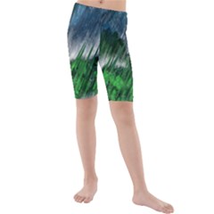 Bluegreen Kid s Mid Length Swim Shorts