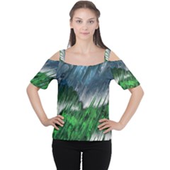 Bluegreen Women s Cutout Shoulder Tee