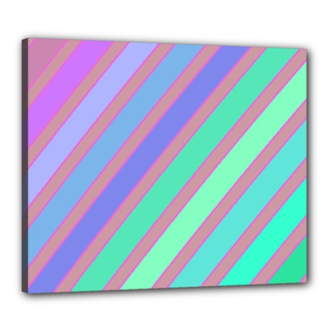 Pastel Colorful Lines Canvas 24  X 20 