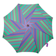 Pastel Colorful Lines Hook Handle Umbrellas (small)