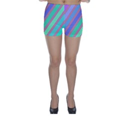 Pastel Colorful Lines Skinny Shorts