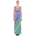 Pastel colorful lines Maxi Thigh Split Dress View1