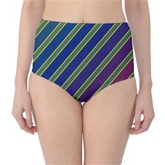 Decorative Lines High-waist Bikini Bottoms