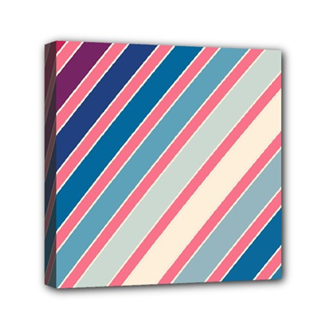 Colorful Lines Mini Canvas 6  X 6 