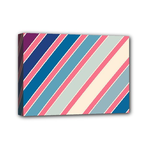 Colorful Lines Mini Canvas 7  X 5  by Valentinaart