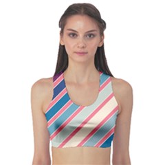 Colorful Lines Sports Bra by Valentinaart