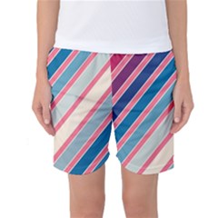 Colorful Lines Women s Basketball Shorts by Valentinaart