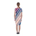 Colorful lines Classic Short Sleeve Midi Dress View2