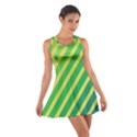 Green and yellow lines Racerback Dresses View1