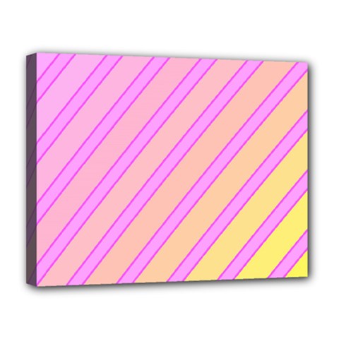 Pink And Yellow Elegant Design Canvas 14  X 11 