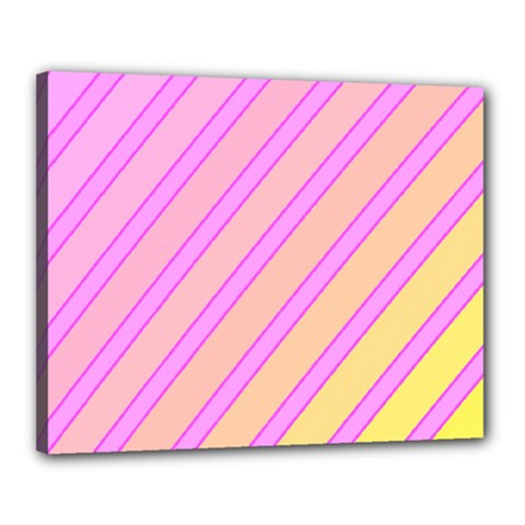 Pink And Yellow Elegant Design Canvas 20  X 16 