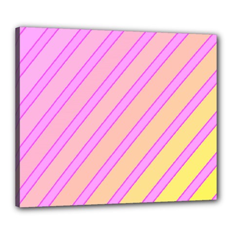 Pink And Yellow Elegant Design Canvas 24  X 20  by Valentinaart