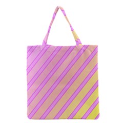 Pink And Yellow Elegant Design Grocery Tote Bag