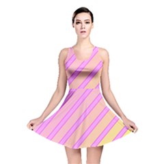 Pink And Yellow Elegant Design Reversible Skater Dress