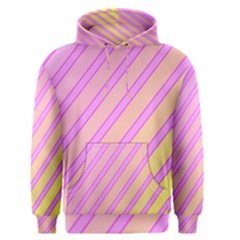 Pink And Yellow Elegant Design Men s Pullover Hoodie