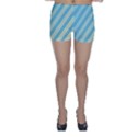 Blue elegant lines Skinny Shorts View1