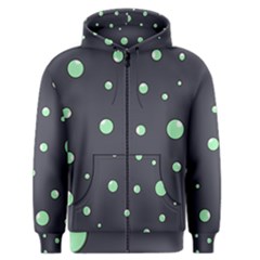 Green Bubbles Men s Zipper Hoodie