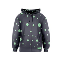 Green Bubbles Kids  Zipper Hoodie