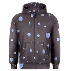 Blue Bubbles Men s Zipper Hoodie