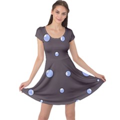 Blue Bubbles Cap Sleeve Dresses by Valentinaart