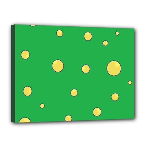 Yellow Bubbles Canvas 16  X 12 