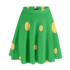 Yellow Bubbles High Waist Skirt