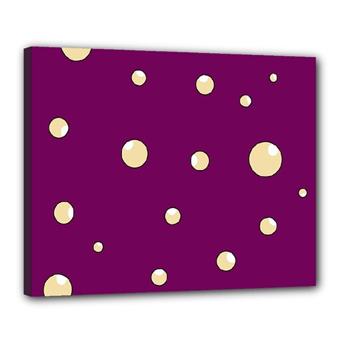 Purple And Yellow Bubbles Canvas 20  X 16 