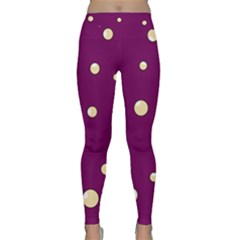 Purple And Yellow Bubbles Yoga Leggings