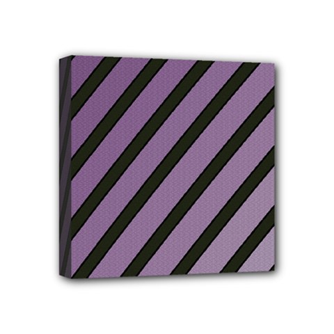 Purple Elegant Lines Mini Canvas 4  X 4 