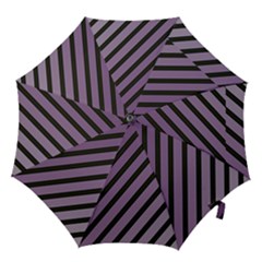 Purple Elegant Lines Hook Handle Umbrellas (large)