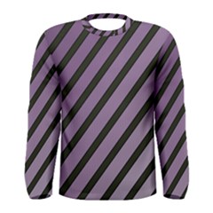 Purple Elegant Lines Men s Long Sleeve Tee by Valentinaart