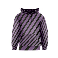 Purple Elegant Lines Kids  Zipper Hoodie by Valentinaart