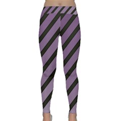 Purple Elegant Lines Yoga Leggings by Valentinaart