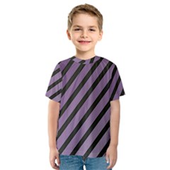 Purple Elegant Lines Kid s Sport Mesh Tee