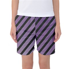 Purple Elegant Lines Women s Basketball Shorts by Valentinaart