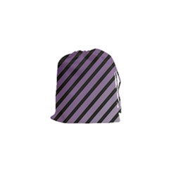 Purple Elegant Lines Drawstring Pouches (xs) 