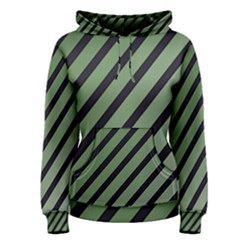 Green Elegant Lines Women s Pullover Hoodie