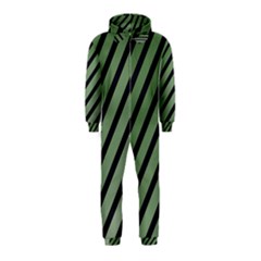 Green Elegant Lines Hooded Jumpsuit (kids) by Valentinaart