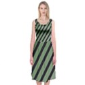 Green elegant lines Midi Sleeveless Dress View1