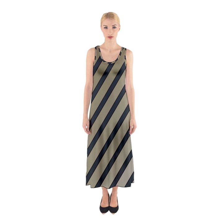 Decorative elegant lines Sleeveless Maxi Dress