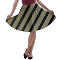 Decorative Elegant Lines A-line Skater Skirt