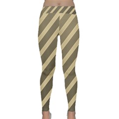 Golden Elegant Lines Yoga Leggings by Valentinaart