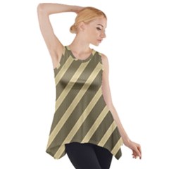 Golden Elegant Lines Side Drop Tank Tunic