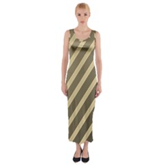 Golden Elegant Lines Fitted Maxi Dress