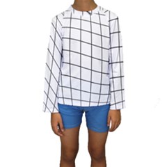 Simple Lines Kid s Long Sleeve Swimwear