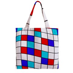 Colorful Cubes  Zipper Grocery Tote Bag