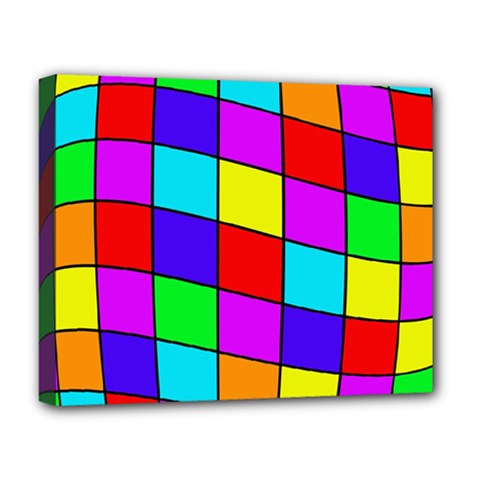 Colorful Cubes Deluxe Canvas 20  X 16  